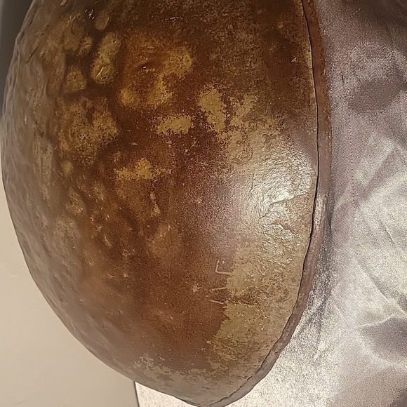 LARGE 15" Vintage Primitive Hand Hammered Metal Rolled Flattened Edge Bowl - Picture 4 of 7